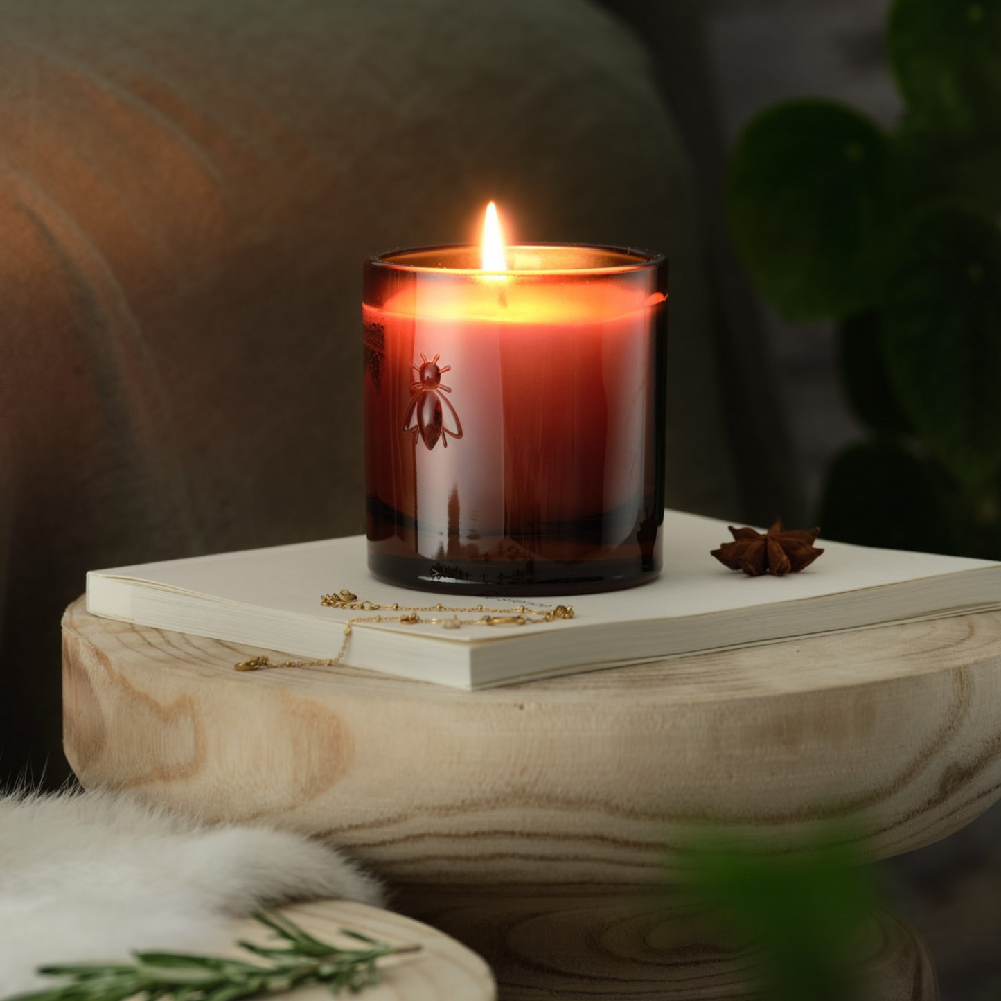 Orange Blossom Bee Candle